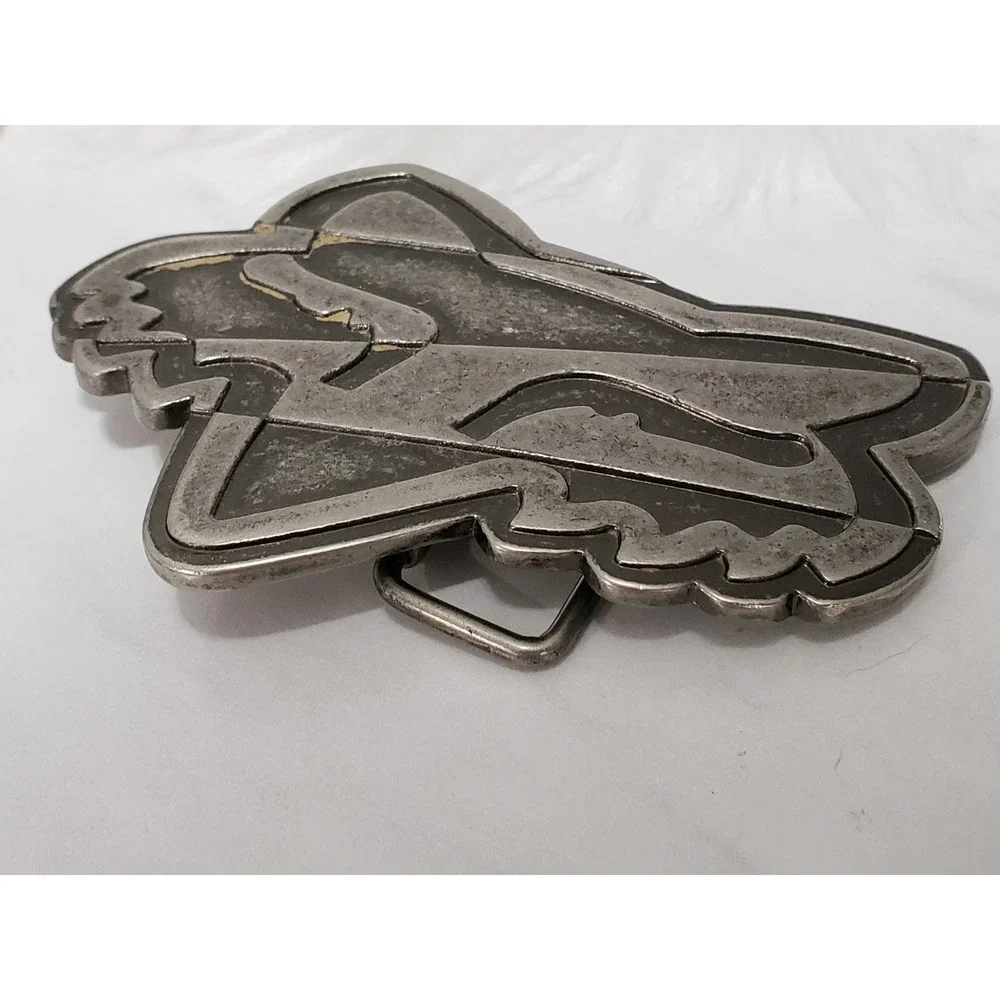 Fox Racing Logo Metal Belt Buckle Motocross Racing Emblem